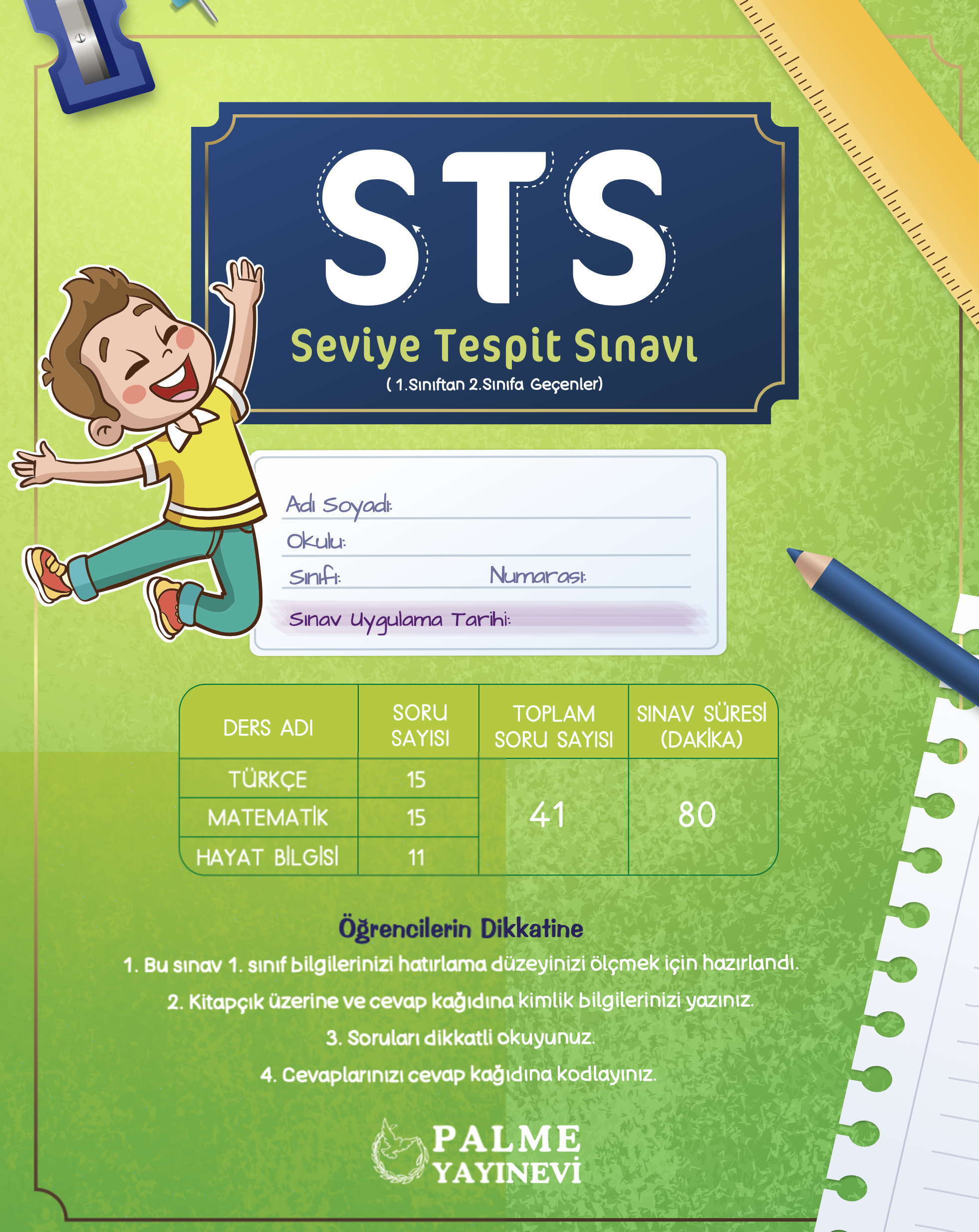 Seviye Tespit Sınavı (1.Sınıftan 2. Sınıfa Geçenler) kapak görseli